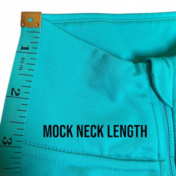 Nike Pro Dri-Fit Half Zip Mock Neck Women’s-Turquoise/Aqua-Size Small - Picture 10 of 12